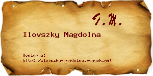 Ilovszky Magdolna névjegykártya