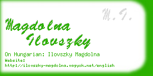 magdolna ilovszky business card
